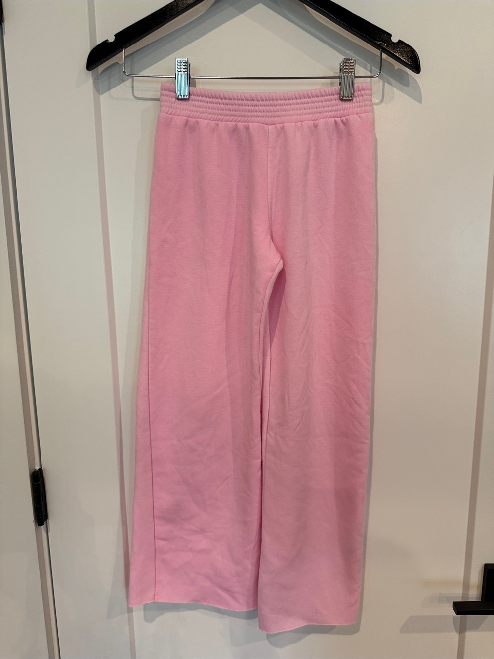 Girls' Pink Wide-Leg Knit Pants